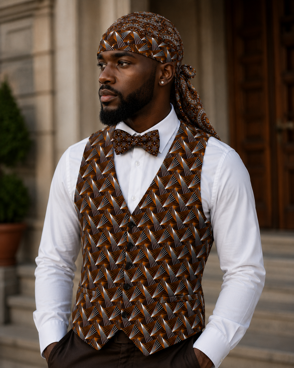 Men's Seshweshwe Waistcoat - Elegance for Africa