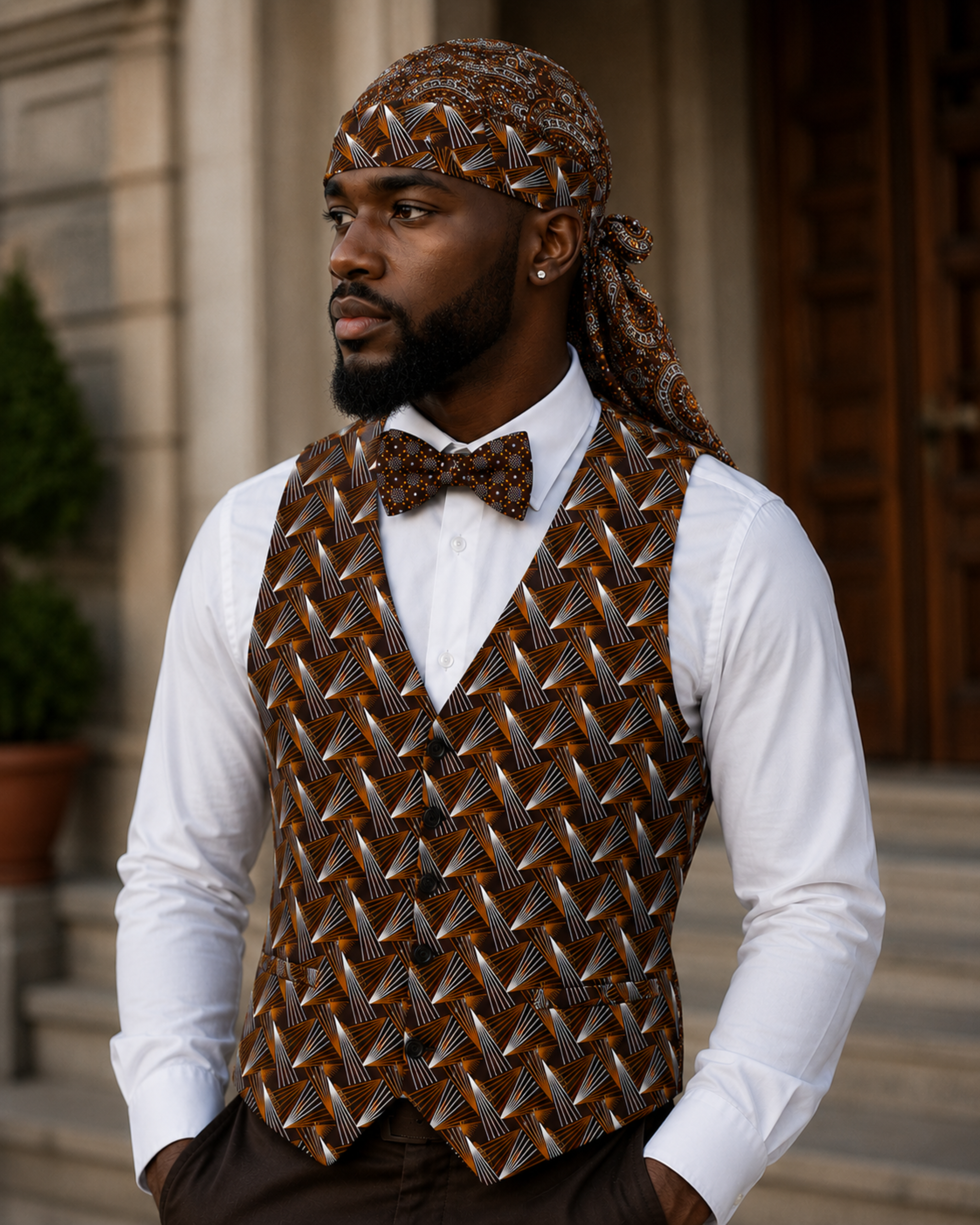Men's Seshweshwe Waistcoat - Elegance for Africa