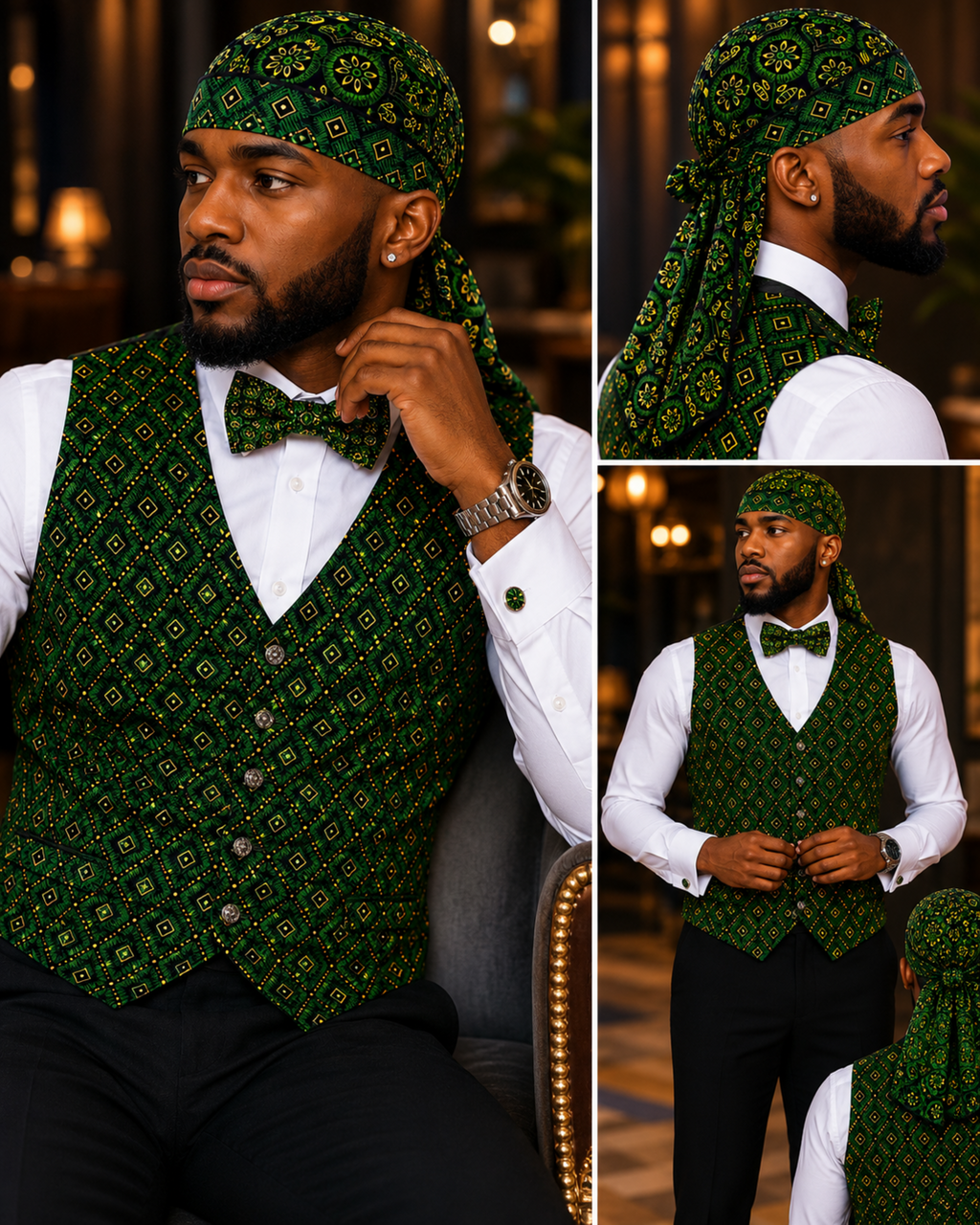 Men's Seshweshwe Waistcoat - Elegance for Africa