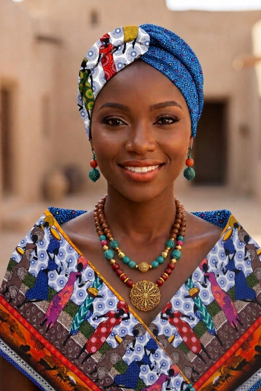 100% cotton Seshweshwe two tone headbands
